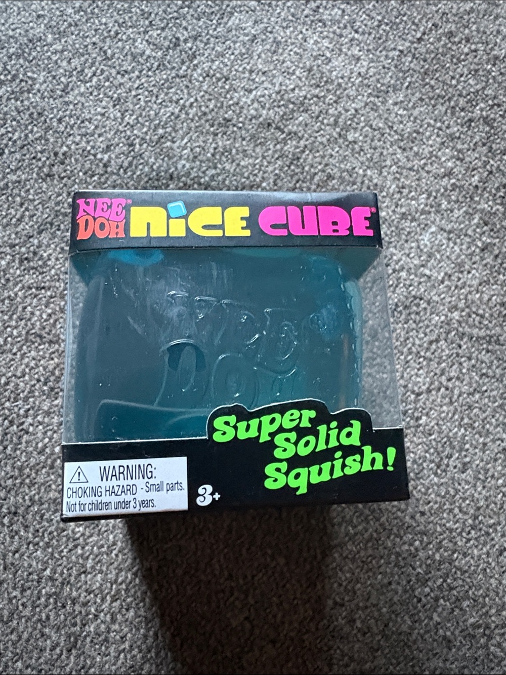 New Nee Doh Cube Super Solid Squish! - Blue